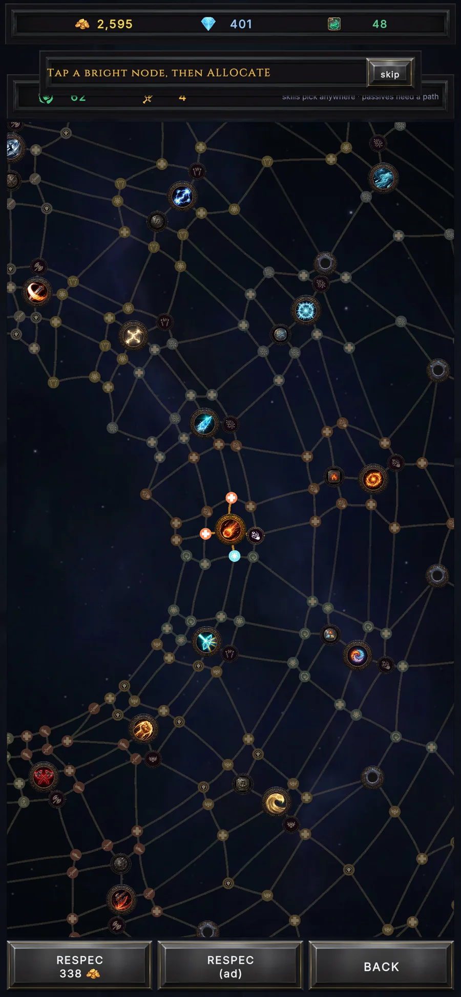 Passive skill tree